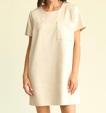 Load image into Gallery viewer, Daphne Stud Suede Dress (Cream)
